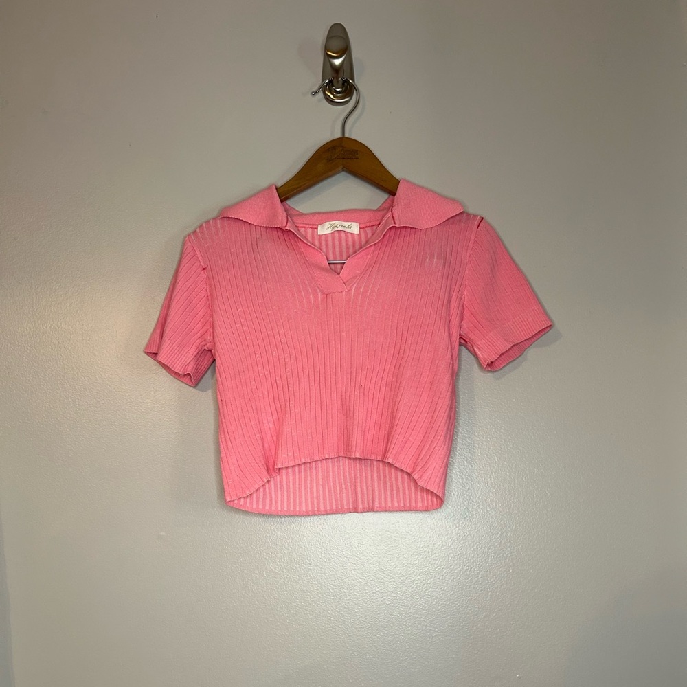 Pink Cropped T-shirt